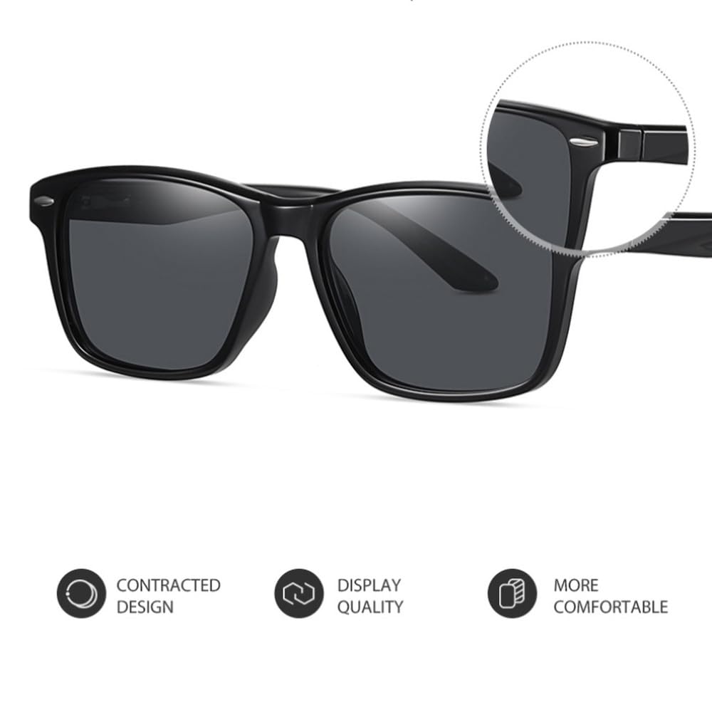 Gafas polarizadas con protección UV400, montura TR90, para exteriores, con protección antirreflejos y efecto de sol.