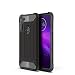 Produktbild LAGUI Passend für Motorola Moto G8 Power Hülle, Stylisch Trend Rugged TPU/PC Dual Layer Outdoor Schutzhülle, schwarz