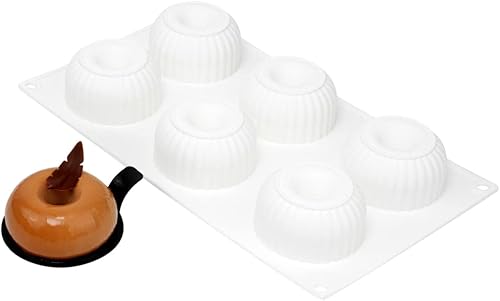 Miniatura 18 de Pastry Tek - Molde cuadrado para magdalenas con 8 cavidades, 1 molde cuadrado listo para horno, flexible, congelable, silicona blanca Petit Four