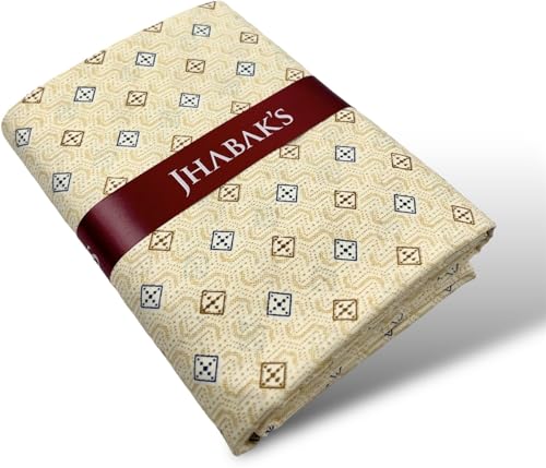Image of JHABAK'S Unstitched Polyester Print Shirt & Trouser Fabric - 2.25 m Shirt Cloth - 1.20 m Pant Piece