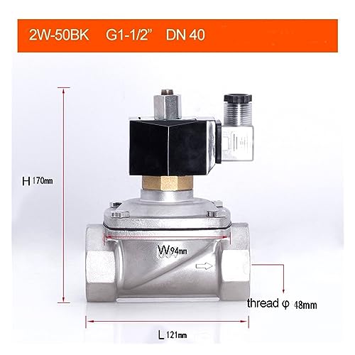 Électrovanne inox DN40 1.5 pouces 2W-400-40B haute résistance pour distribution d'eau
