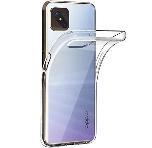Captor Cover Trasparente per Oppo Reno 4Z, Custodia TPU in Silicone Flessibile Morbida e Sottile, Protezione Full Body con Bordo Rialzato per Schermo e Fotocamera