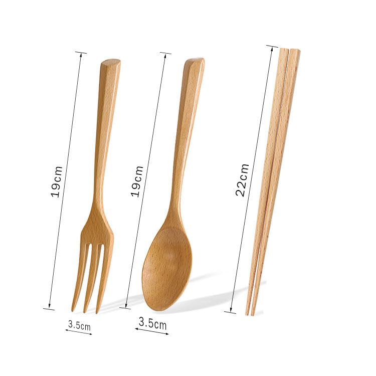 Amazon | Eoitushyォークセット スプーンフ 木製食器 天然木の