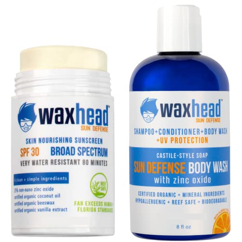 Waxhead Zinc Oxide Sunscreen Stick and Zinc Soap Body Wash