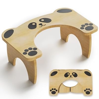 Foldable Bamboo Toilet Stool Squat for Adults a...