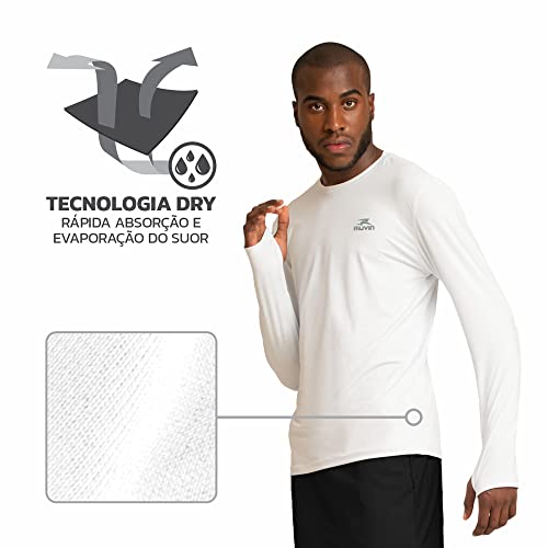 Camisa Manga Longa Color Dry Workout Muvin - Masculina – Proteção Solar UV50 - Academia - Treino Fun