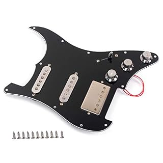 Alnicov Ensemble de pickguard précâblé chargé SSH Alnico double rail Humbucker pour remplacement de guitare électrique… - Les Beatles, Paul McCartney, John Lennon, RIngo Starr, George Harrison Alnicov Ensemble de pickguard précâblé chargé SSH Alnico double rail Humbucker pour remplacement de guitare électrique… – Image 2