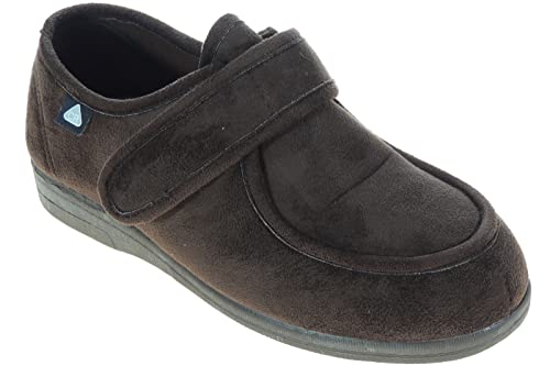 Calzados Romero. Zapatilla Anatómica en Ancho Especial para Pies Delicados conTratamiento Antibacteriano Sanitized. Marrón2 Talla 47