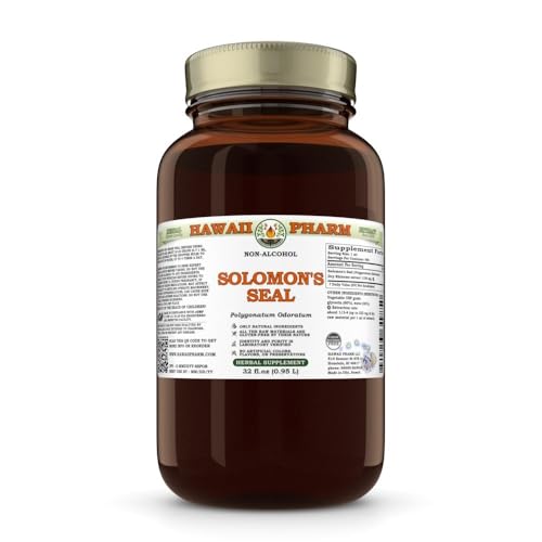 Solomon's Seal (Polygonatum Odoratum) Dry Rhizome Glycerite, All Natural, Vegan, Lab Tested Alcohol-Free Liquid Extract - 32 fl.oz
