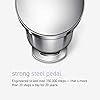 simplehuman 45 Liter / 12 Gallon Slim Hands-Free Kitchen Step Trash Can, White Stainless Steel
