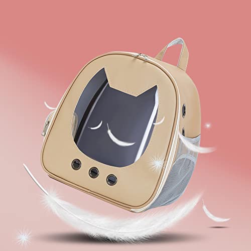 Mochila de transporte para gatos de estimação, bolsa de transporte de gato respirável à prova d'águ