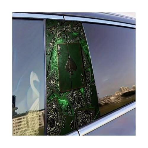 Autocollants pour poteau de porte de voiture brillants Ace of Spades 2 pièces