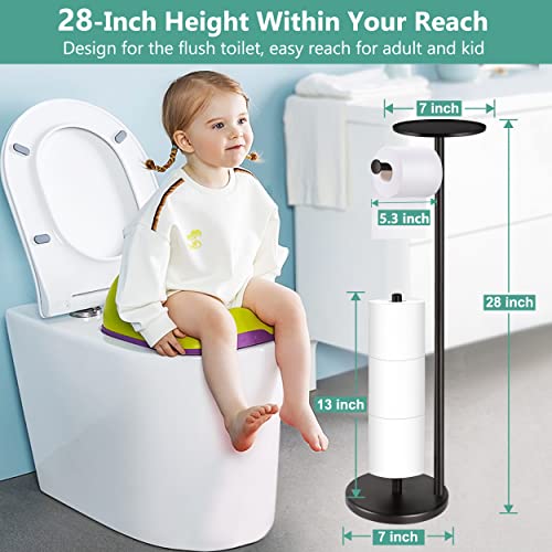 Toilet Paper Holder Stand With Phone Shelf, Oil Rubbed Bronze Free Standing Toilet Paper Holder With Storage Dispenser For Tissue Rolls Jumbo Mega, Bathroom Rv, Housen Solutions #TOP3
