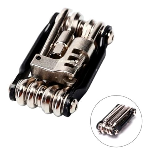 Jogo De Chaves Para Bike Bicicleta Tipo Canivete 12 Funções Kit Ferramentas Corrente