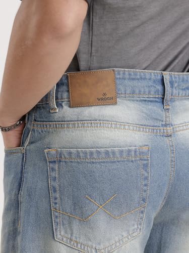 Image of WROGN Men's Loose Fit Jeans | Mid Rise | Jeans for Man
