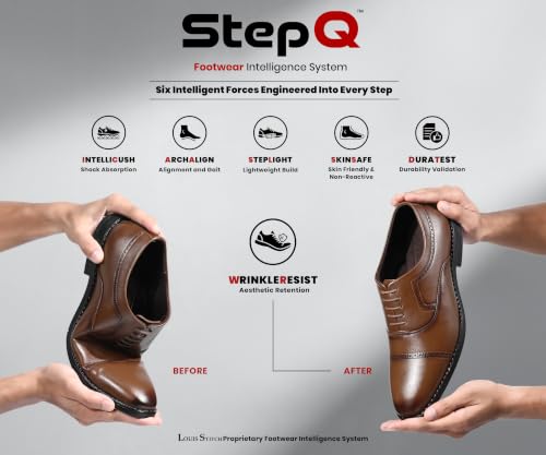 Image of LOUIS STITCH Men's Formal Lace-Up Oxford Shoes | Formal Lace-Up Shoes for Men | Business & Occasion Wear | LSVSOX-1