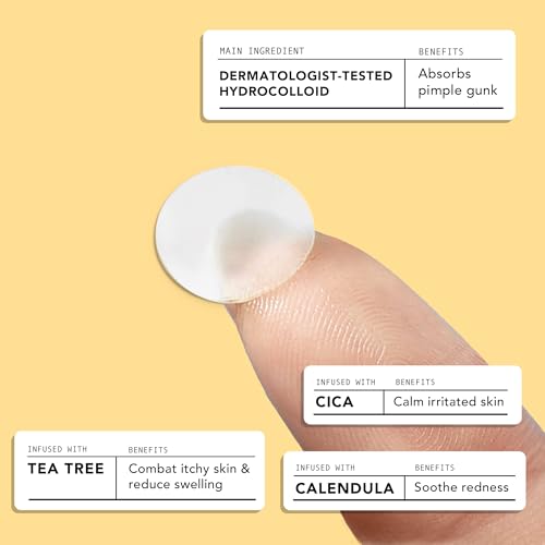Image of AVARELLE Invisible Acne Spot Patch (24 Count) Ultra Thin Hydrocolloid Spot Sticker for Day Time Acne l For Covering Zits & Blemish with Calendula, Rosehip Seed, Vegan, Cruelty Free