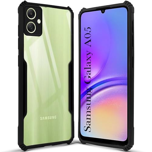 Image of Jkobi Back Cover Case for Samsung Galaxy A05 (Shockproof with Polycarbonate Clear Panel | Professional Black)