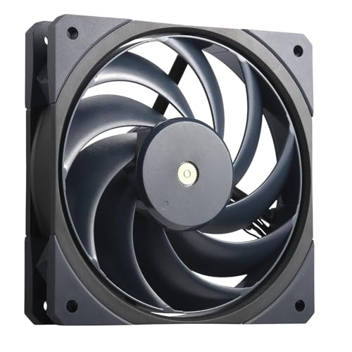 Cooler Master Mobius 120 OC Ventilateur de Boîtier - Design Ring Blade (PWM), Sélecteur de Vitesse, Double Roulement à Billes & Moyeu en Métal (max. 88.1CFM, 4.75mmH2O, 39.3dBA)- Bleu Foncé & Noir