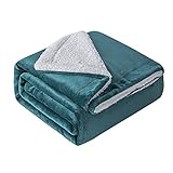 Mixibaby Hochwertige Wohndecken Kuscheldecken, extra Dicke warm Sofadecke/Couchdecke, Größe:150 cm x 200 cm, Farbe:Dunkelgrün