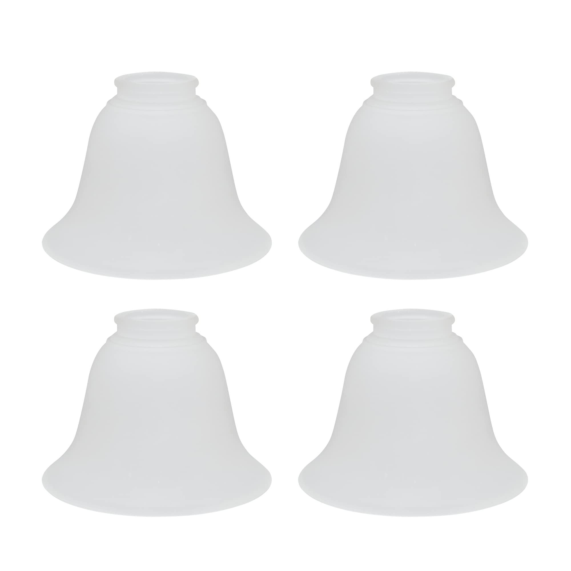 Aspen Creative 23023-4A Transitional Frosted Bell Shape Ceiling Fan Glass Shade.2-1/8"Fitter.Size:6"D x 4-1/2"H.4Pcs/Pack