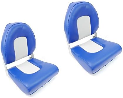 MiDMarine 2 x High Back Boat Seat - Blue Colour, for Boat Yacht.