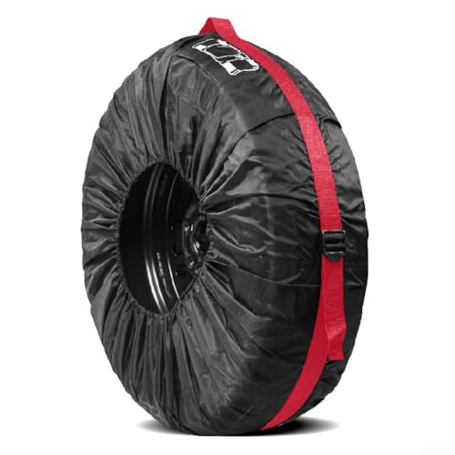 Funda protectora ajustable para rueda de repuesto de coche con asa de transporte para neumáticos de 13 a 23 pulgadas (L)