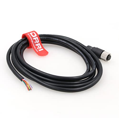 DRRI M12 8-Pins Female Sensor Connector to Fly Lead Waterproof Electrical Shield Cable for Automation Application (M12 8P Female Cable) - Image 3