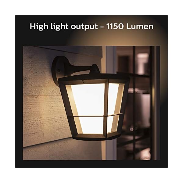 Philips Hue Econic Smart Outdoor Wandlaterne, Weiß & Farbe, unten (Hue Hub erforderlich, Smart Light Kompatibel mit Alexa, Apple Homekit & Google Assistant) – Bild 4