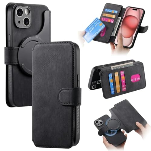 Coque portefeuille iPhone 14 Plus violette en cuir pour éviter les rayures