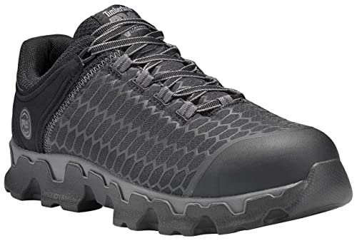 Image of Timberland PRO Men's Powertrain Sport Alloy Safety Toe Industrial Athletic Work Shoe, Black /Grey, 7