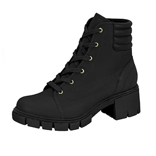 Bota Coturno Moleca Tratorada Salto Bloco - Preto - 35
