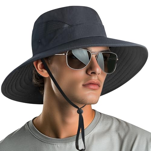 NPQQUAN Sun Hats for Men Women Wide Brim UPF 50+