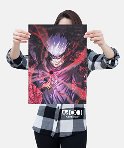 Image of AD INFINITUM Anime jujutsu kaisen 300 gsm Paper Wall Poster, Multicolor | 13 x 19 inches | (GOJO 1)