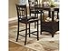Coaster Home Furnishings - LAVON - Wood Upholstered Counter Height Chairs (Set of 2) - Slat Back, Padded Seats, Footrest - Dining Room & Kitchen - Black & Espresso - 102889