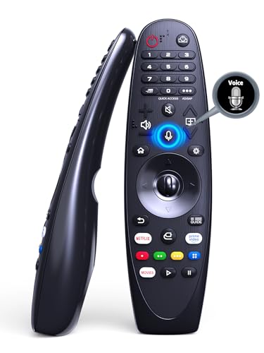 Magic Replacement for LG TV Remote with Voice and Pointer Function，AKB75855501 and MR20GA for LG Smart TV Remote（OLED/NANOCELL/ 4K UHD Models with Netflix and Prime Video Hot Keys,Google/Alexa