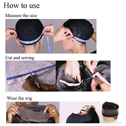 Luwigs Black Elastic Bands Wig Accessories For Making Wigs/Lace Frontal/Lace Closure 2.5Cm Width 6Pcs (Elastic Band, 6Pcs) #TOP4