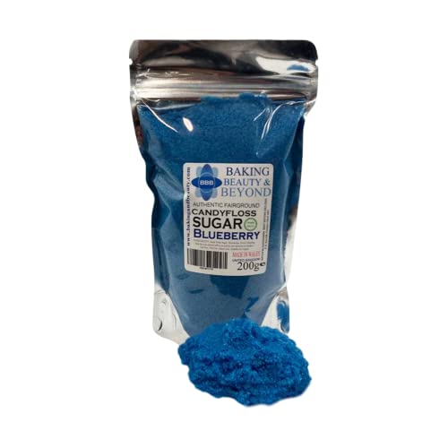 Baking Beauty and Beyond Premium Candy Floss Sugar 200g - Blueberry Flavour