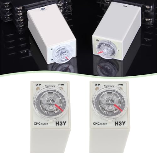 ECSiNG Przekaźnik czasowy H3Y-2 10 s przekaźnik opóźnienia 5A 8-pinowy przekaźnik AC24V 0,5s-10s przekaźnik opóźnienia czasowego do automatyki zastosowań przemysłowych