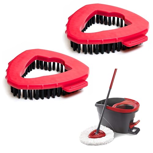 2pcs Cabezal de Cepillo para Fregona Vileda, Cabezal de Cepillo Multifunción, Cabezal de Repuesto Triangular de Cerdas Duras para Fregona Vileda Turbo para Baño y Cocina
