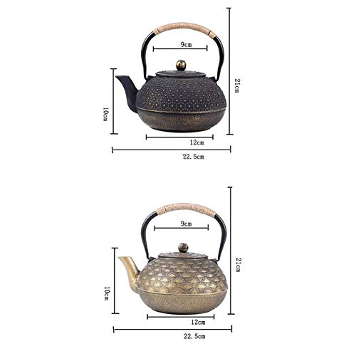Con burbujas desmontables, tetera, tetera caliente, máquina de té perfecta, tetera de alta capacidad, 1800 ml, té retro… - Imagen 4