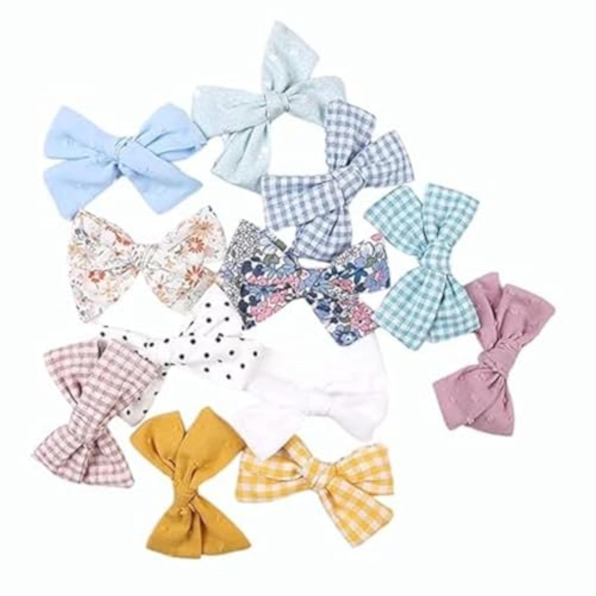 Stylish Multicolor Hair Bows for Girls with Alligator Clip