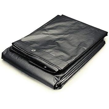 DEWAN SONS Eco-Friendly Double Shade Black & Green Heavy Duty Plastic Tarpaulin Cover 40 ft x 40 ft 100% Virgin UV Treated 300 GSM .5 Year UV Stabilization Warranty Waterproof Plastic Sheet Etc.