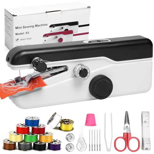 Handheld Sewing Machine, Mini Portable Electric Stitcher for Quick...