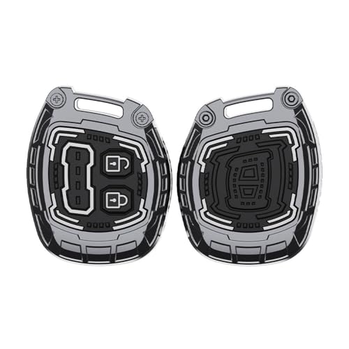 Image of Keyzone Iron Core Series Key Cover Compatible for Fronx, Jimny, Swift, Dzire, XL6, Ignis, Grand Vitara, Brezza, WagonR, Brezza, Ertiga, Ciaz, Scross, Baleno, 2B Remote Key. (Gunmetal)