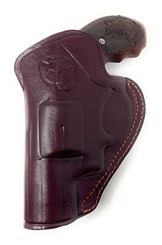 Cardini Leather Premium IWB Leather Holster for Concealed Carry | Fits Smith & Wesson K Frame and N Frame Revolvers, Model 60 | Rock Island M206 2" | Other 38 Special Revolvers2