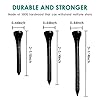 THIODOON Golf tees 83mm Less Friction Wooden Tees Training for Golfer Professional Natural Wood Golf tees Bulk 100 Count Golfing Tees Black #2