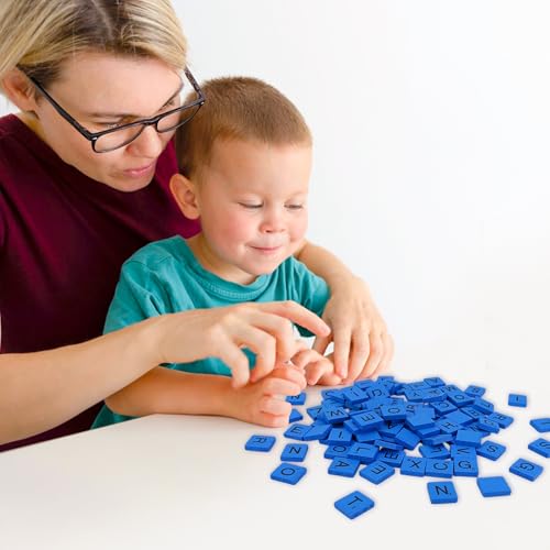 BuleVina 100 piezas letras de madera para juegos y manualidades miniatura 5