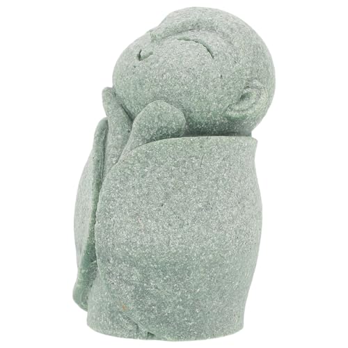 SILENRADAWN 砂岩製小和尚置物 ミニ仏像 フィギュア 園用水槽装飾 禅の祈りを表現した寺院風アクアリウム飾り 財運を呼ぶ風水インテリア