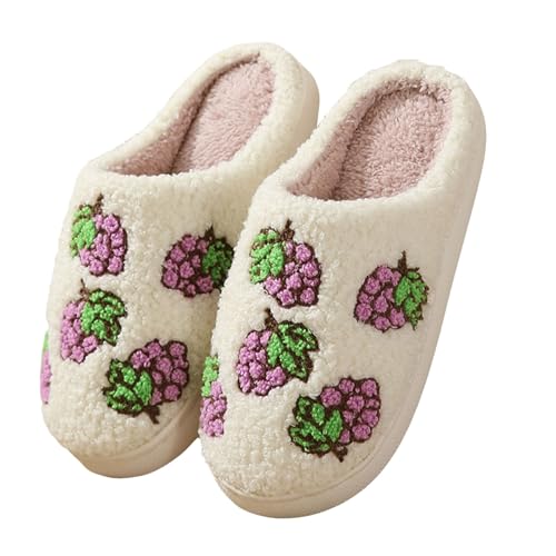 Womens House Slippers Comfort Non Slip Fuzzy Slippers Cozy Soft Plush Fleece Lined Warm Shoes Cute Slipper Indoor and Outdoor